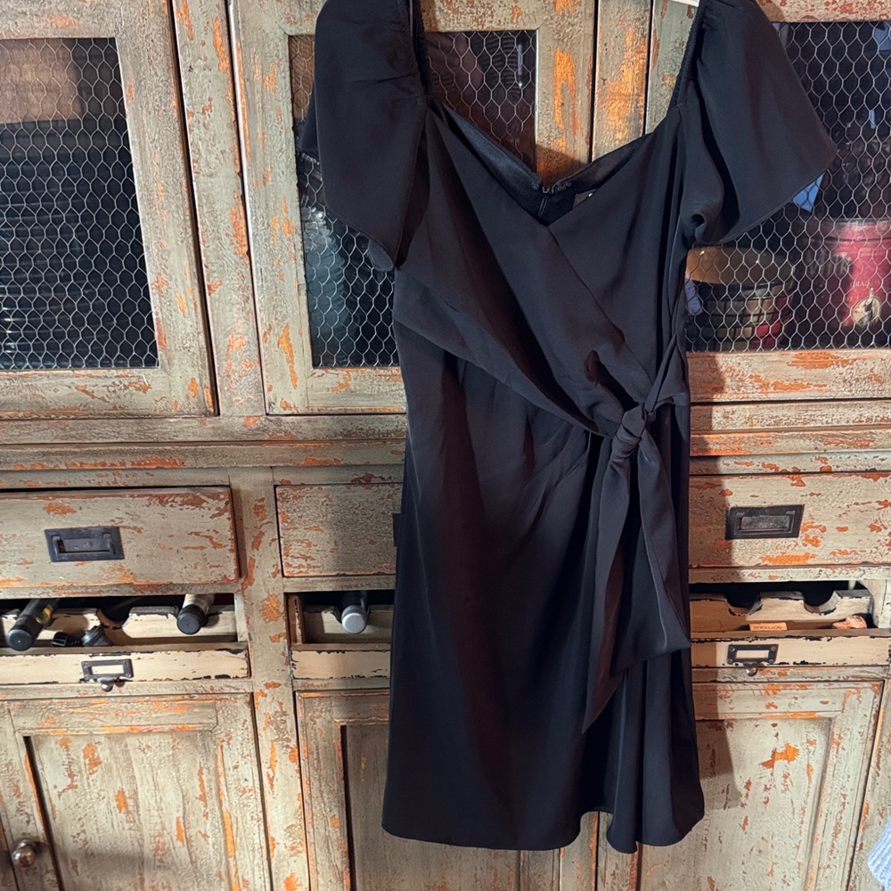 DKNY Black Asymmetrical Dress